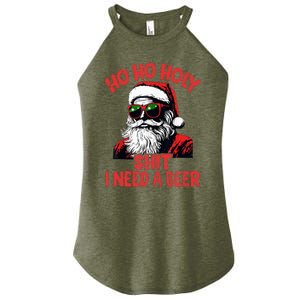 Ho Ho Holy Shit I Need A Beer Santa Christmas Women's Perfect Tri Rocker Tank