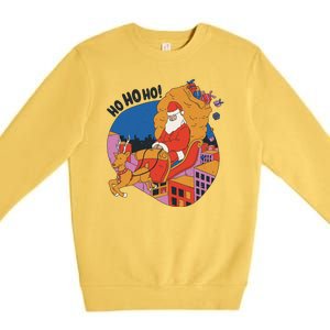 Ho Ho Ho Santa Reindeer Gifts Premium Crewneck Sweatshirt