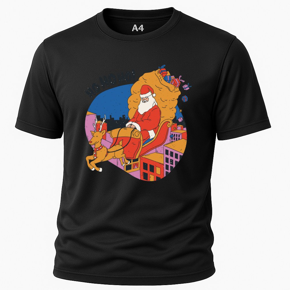 Ho Ho Ho Santa Reindeer Gifts Cooling Performance Crew T-Shirt