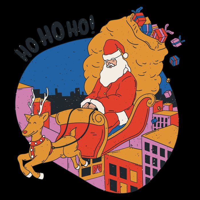 Ho Ho Ho Santa Reindeer Gifts Bucket Hat