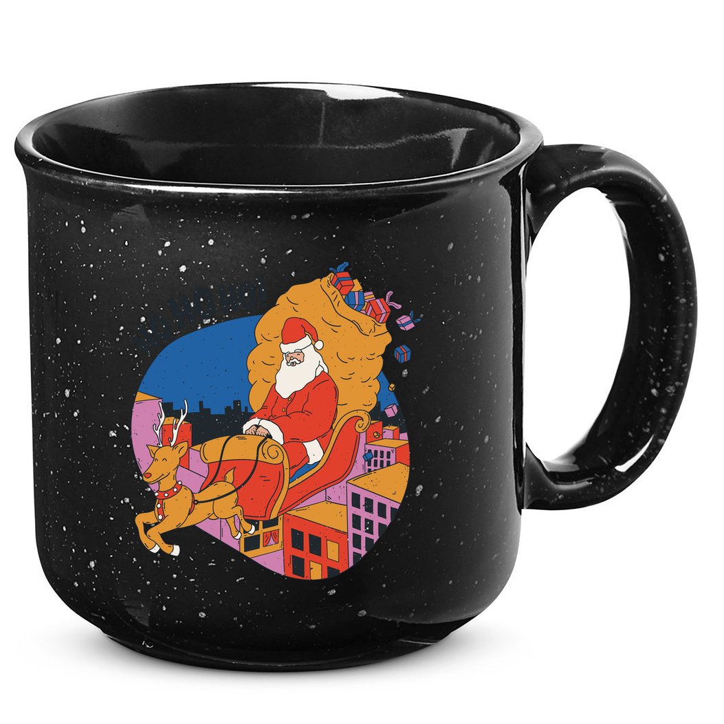 Ho Ho Ho Santa Reindeer Gifts 15oz Campfire Ceramic Mug