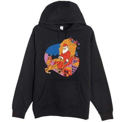 Ho Ho Ho Santa Reindeer Gifts Premium Pullover Hoodie