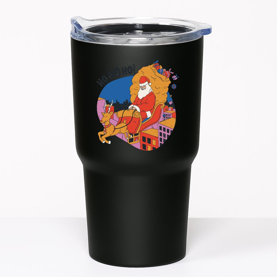 Ho Ho Ho Santa Reindeer Gifts Tumbler