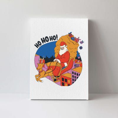 Ho Ho Ho Santa Reindeer Gifts Canvas