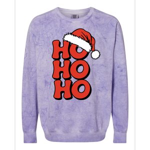 Ho Ho Ho Christmas Santa Retro Colorblast Crewneck Sweatshirt