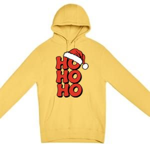 Ho Ho Ho Christmas Santa Retro Premium Pullover Hoodie