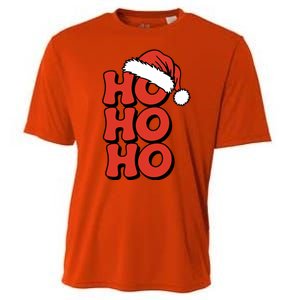 Ho Ho Ho Christmas Santa Retro Cooling Performance Crew T-Shirt