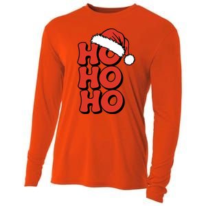 Ho Ho Ho Christmas Santa Retro Cooling Performance Long Sleeve Crew