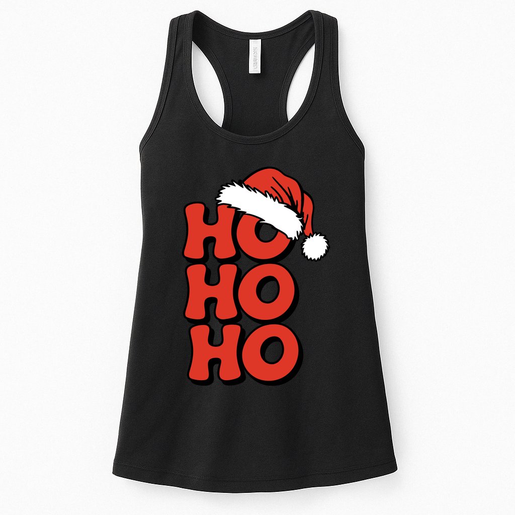 Ho Ho Ho Christmas Santa Retro Womens Tank Top