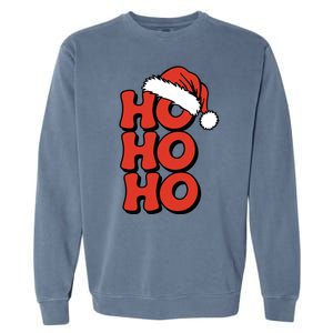 Ho Ho Ho Christmas Santa Retro Garment-Dyed Sweatshirt