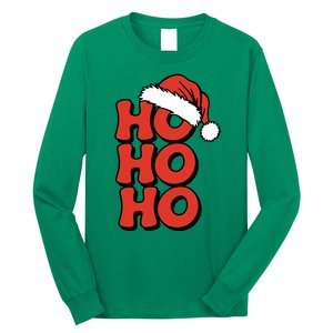 Ho Ho Ho Christmas Santa Retro Long Sleeve Shirt