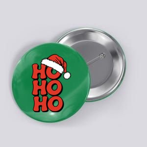 Ho Ho Ho Christmas Santa Retro Button