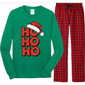 Ho Ho Ho Christmas Santa Retro Long Sleeve Pajama Set