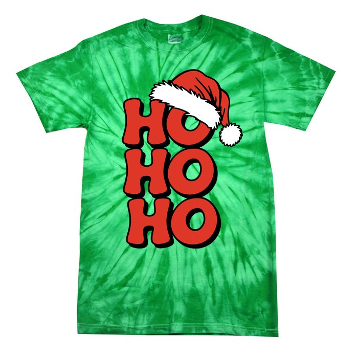 Ho Ho Ho Christmas Santa Retro Tie-Dye T-Shirt