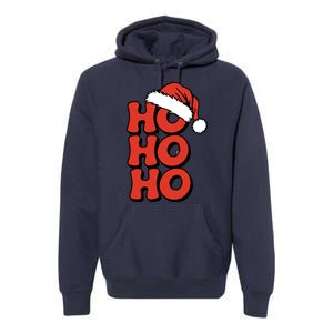 Ho Ho Ho Christmas Santa Retro Premium Hoodie