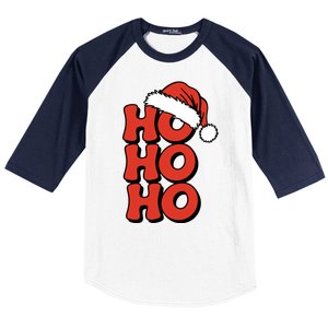 Ho Ho Ho Christmas Santa Retro Baseball Sleeve Shirt