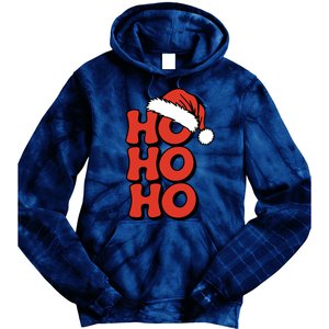 Ho Ho Ho Christmas Santa Retro Tie Dye Hoodie