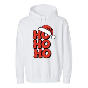 Ho Ho Ho Christmas Santa Retro Garment-Dyed Fleece Hoodie