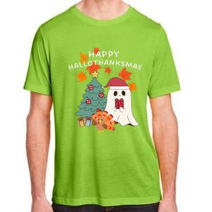 Happy Hallothanksmas Halloween Merry Christmas Cute Gift Adult ChromaSoft Performance T-Shirt