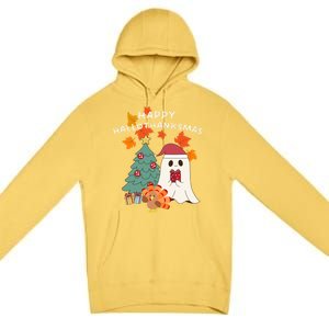 Happy Hallothanksmas Halloween Merry Christmas Cute Gift Premium Pullover Hoodie