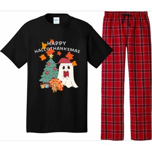 Happy Hallothanksmas Halloween Merry Christmas Cute Gift Pajama Set