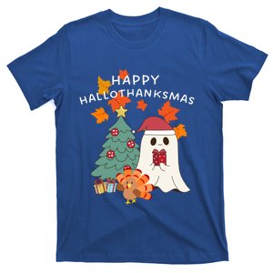 Happy Hallothanksmas Halloween Merry Christmas Cute Gift T-Shirt