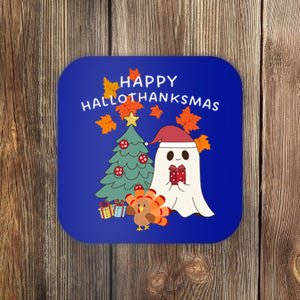 Happy Hallothanksmas Halloween Merry Christmas Cute Gift Coaster