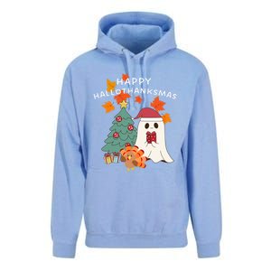 Happy Hallothanksmas Halloween Merry Christmas Cute Gift Unisex Surf Hoodie