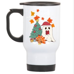 Happy Hallothanksmas Halloween Merry Christmas Cute Gift Stainless Steel Travel Mug