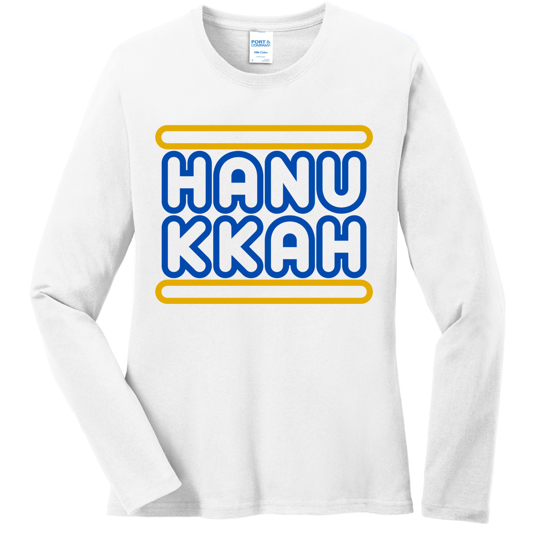 Happy Hanukkah Holiday Gift Ladies Long Sleeve Shirt