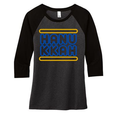 Happy Hanukkah Holiday Gift Women's Tri-Blend 3/4-Sleeve Raglan Shirt