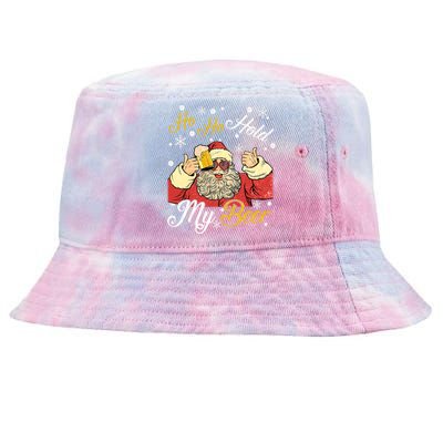 Ho Ho Hold My Beer Funny Santa Claus Ing Xmas Party Meaningful Gift Tie-Dyed Bucket Hat