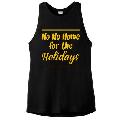 Ho Ho Home For The Holidays Cute Gift Ladies PosiCharge Tri-Blend Wicking Tank