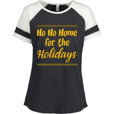 Ho Ho Home For The Holidays Cute Gift Enza Ladies Jersey Colorblock Tee