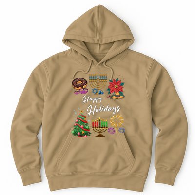 Happy Holidays Hanukkah Feliz Navidad Christmas Kwanzaa Hoodie