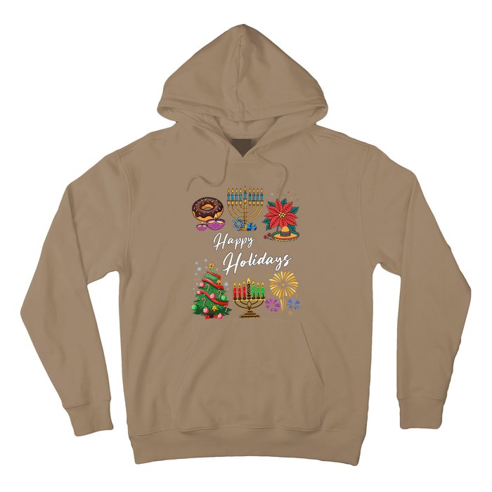 Happy Holidays Hanukkah Feliz Navidad Christmas Kwanzaa Hoodie