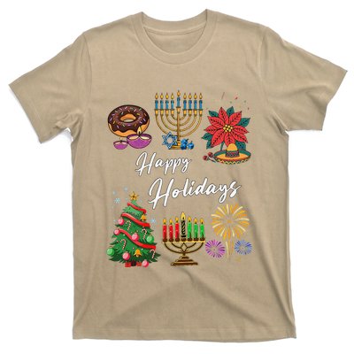 Happy Holidays Hanukkah Feliz Navidad Christmas Kwanzaa T-Shirt