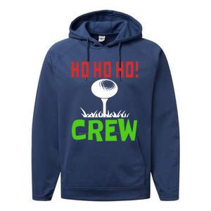 Ho Ho Ho! Crew Golfers Elf Sport Vacation Gift Performance Fleece Hoodie