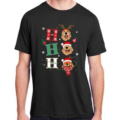 Ho Ho Ho Retrievers Golden Xmas Outfit Christmas Costume Gift Adult ChromaSoft Performance T-Shirt