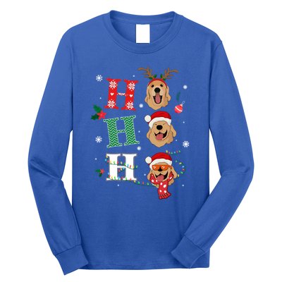 Ho Ho Ho Retrievers Golden Xmas Outfit Christmas Costume Gift Long Sleeve Shirt