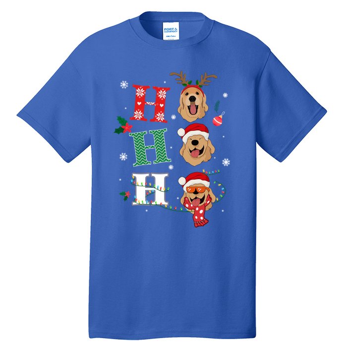 Ho Ho Ho Retrievers Golden Xmas Outfit Christmas Costume Gift Tall T-Shirt