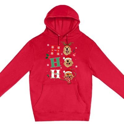 Ho Ho Ho Retrievers Golden Xmas Outfit Christmas Costume Gift Premium Pullover Hoodie