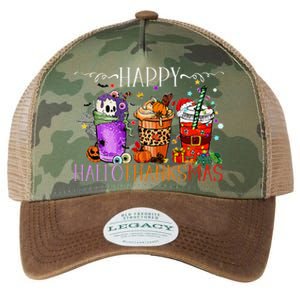 Happy Hallothanksmas Halloween Thanksgiving Christmas Legacy Tie Dye Trucker Hat