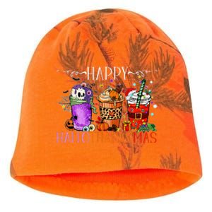 Happy Hallothanksmas Halloween Thanksgiving Christmas Kati - Camo Knit Beanie