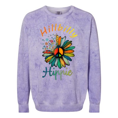 Hillbilly Hippie Colorblast Crewneck Sweatshirt