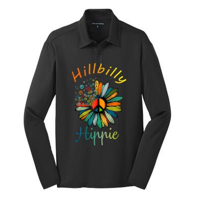 Hillbilly Hippie Silk Touch Performance Long Sleeve Polo