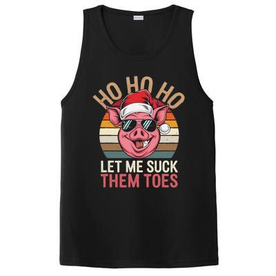 Ho Ho Ho Let Me Suck Them Toes Funny Christmas Eve Santa Pig PosiCharge Competitor Tank