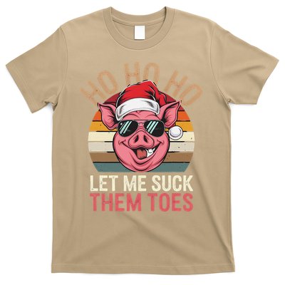 Ho Ho Ho Let Me Suck Them Toes Funny Christmas Eve Santa Pig T-Shirt