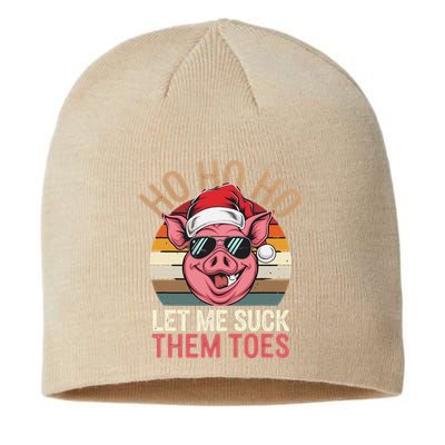 Ho Ho Ho Let Me Suck Them Toes Funny Christmas Eve Santa Pig Sustainable Beanie