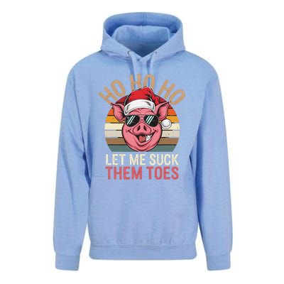 Ho Ho Ho Let Me Suck Them Toes Funny Christmas Eve Santa Pig Unisex Surf Hoodie